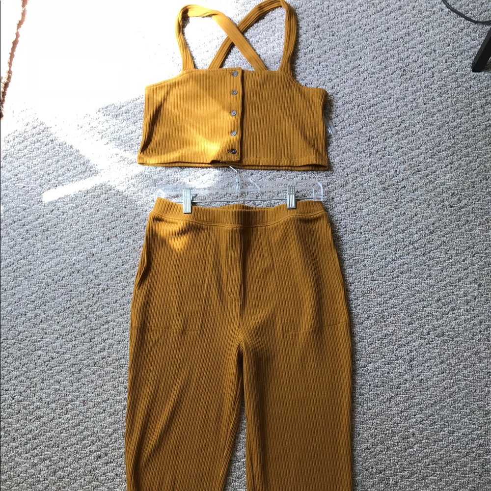 Free People Beach Two-Piece Crop Top and Pant Set